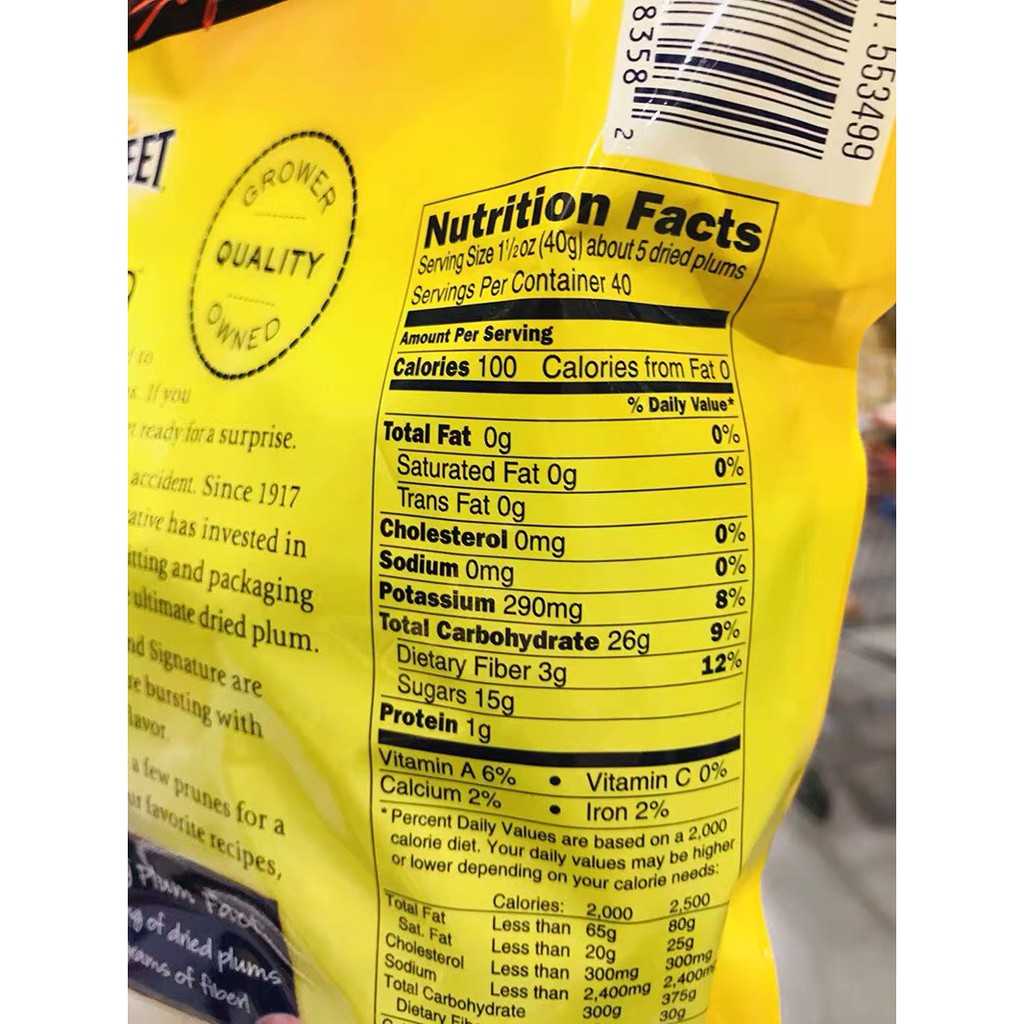 [DATE MỚI] MẬN SẤY KHÔ Kirkland Sunsweet Plums 1.59kg - Hàng Mỹ