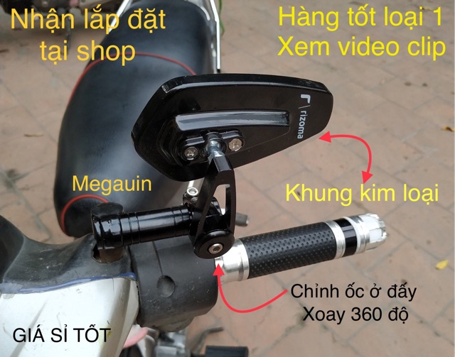 Đồ chơi xe GƯƠNG GÙ GẮN CHÂN GƯƠNG (KHUNG KIM LOẠI, KIẾNG CƯỜNG LỰC CHỐNG CHÓI) Caoduc