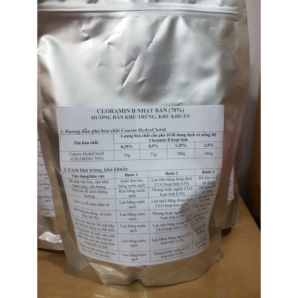 Cloramin B Nhật Bản (túi 1kg) - Hàng chuẩn 100%