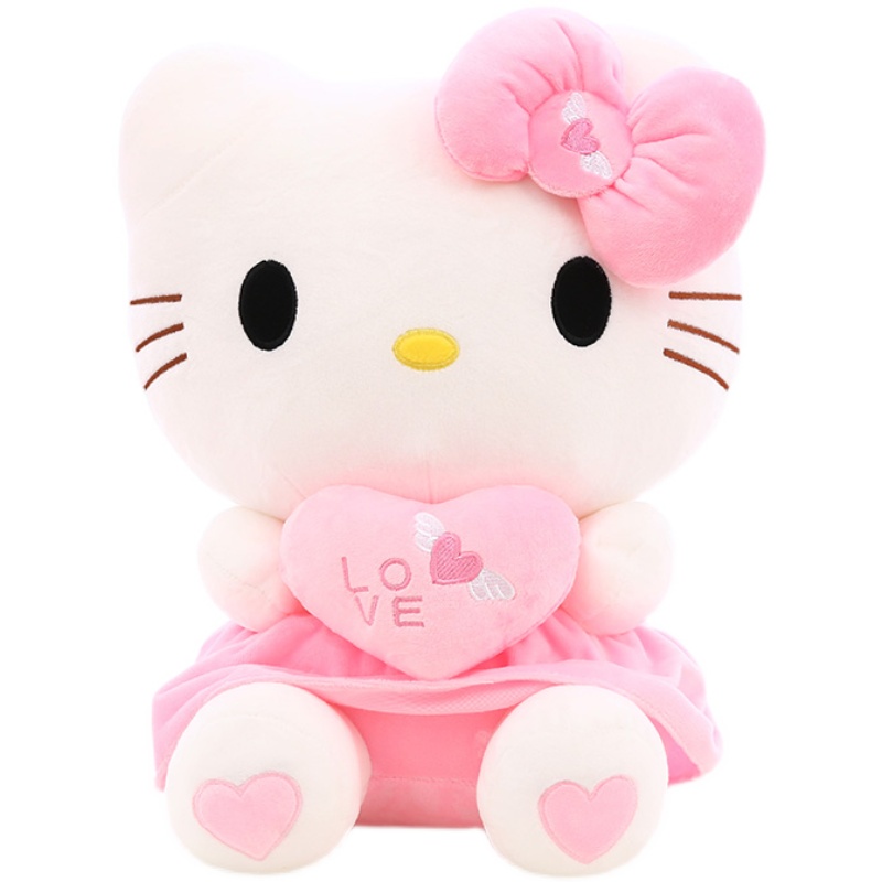 [Hàng mới về] Thú nhồi bông Hello Kitty Tim Hồng Xinh xắn