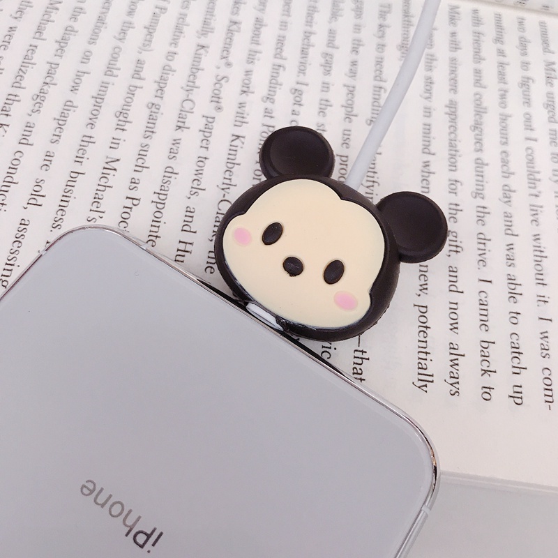 Phụ kiện bảo vệ dây cáp sạc usb hình hoạt hình dễ thương