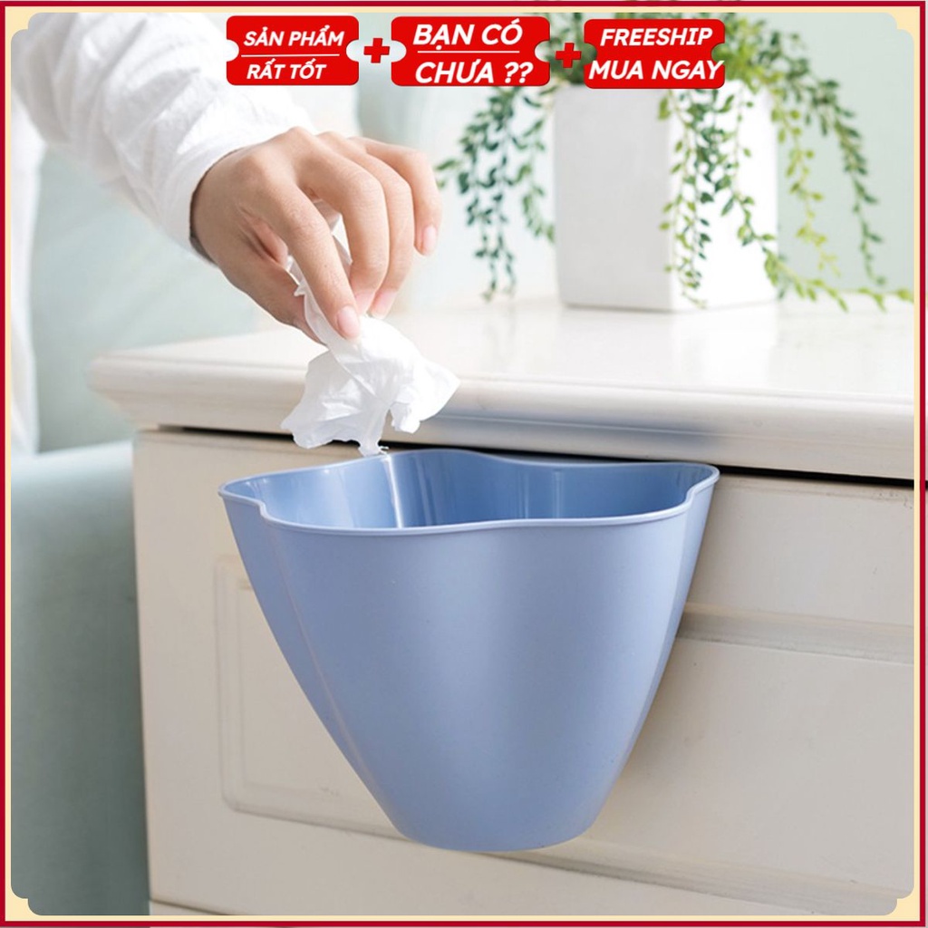 Rổ Đựng Rác Sạch Sẽ Bếp Ăn Vành Sóng K8 - Gài Tủ