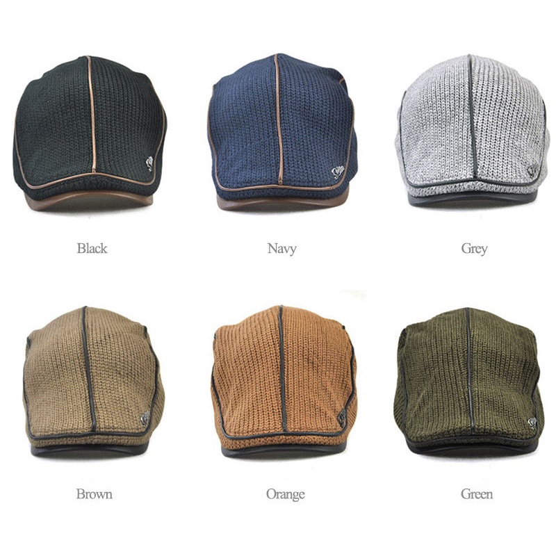 Mũ Beret Dệt Kim Dày Dặn Giữ Ấm Mùa Thu Đông Cho Nam Nữ