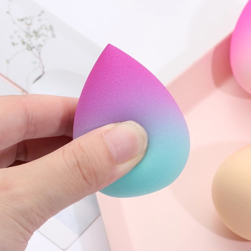 [Hàng mới về] Mút tán kem nền bằng latex họa tiết đá cẩm thạch / gradient màu sắc ngẫu nhiên chất lượng cao