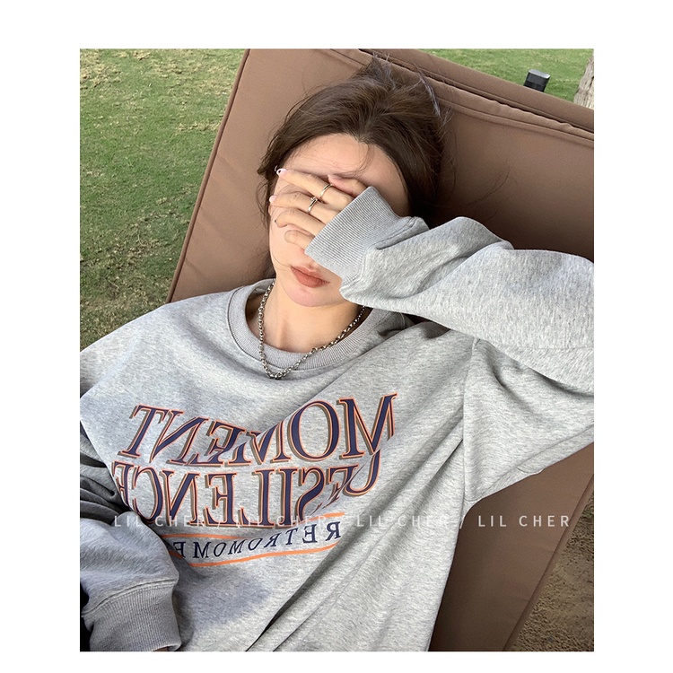 Áo sweater PEWARN cổ tròn in họa tiết phong cách harajuku đường phố Mỹ thời trang 2022 cho nam và nữ