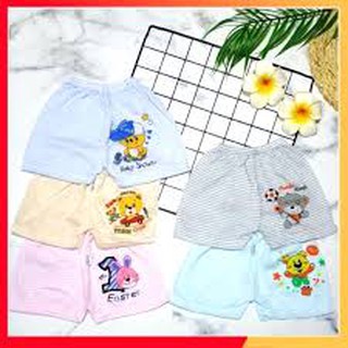Quần chục đùi cotton kẻ cho bé