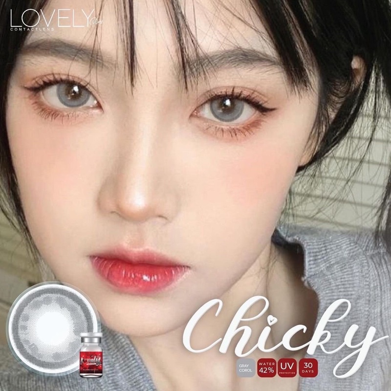 Lens mắt xám giãn to Chicky 0 độ