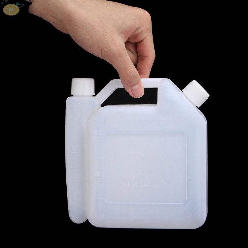 Can pha xăng bằng nhựa tỷ lệ 25:1/50:1 kích thước 16*7.3*16.7cm dung tích 1.5L dành cho máy cắt cỏ