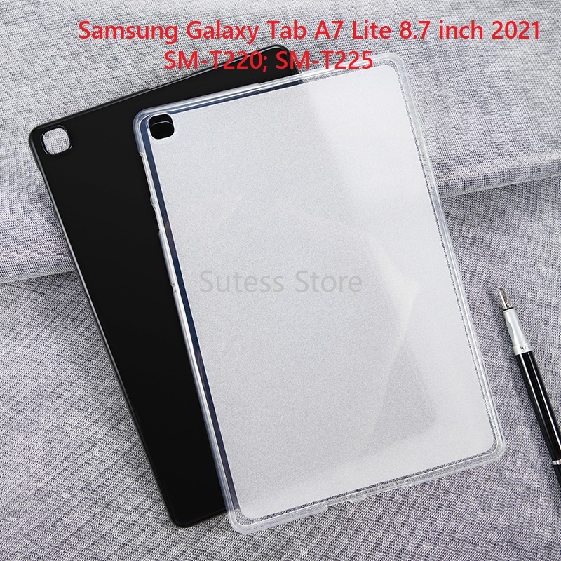 Ốp máy tính bảng silicone TPU mềm mảnh màu đen cho Samsung Galaxy Tab A7 Lite 8.7 inch 2021 T220 T225 | BigBuy360 - bigbuy360.vn