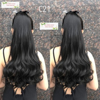 Tóc giả  tóc cột xoăn dài