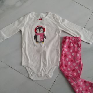 Combo 2 Set bodysuit kèm quần bé gái