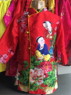 Áo dài cách tân bé trai gấm