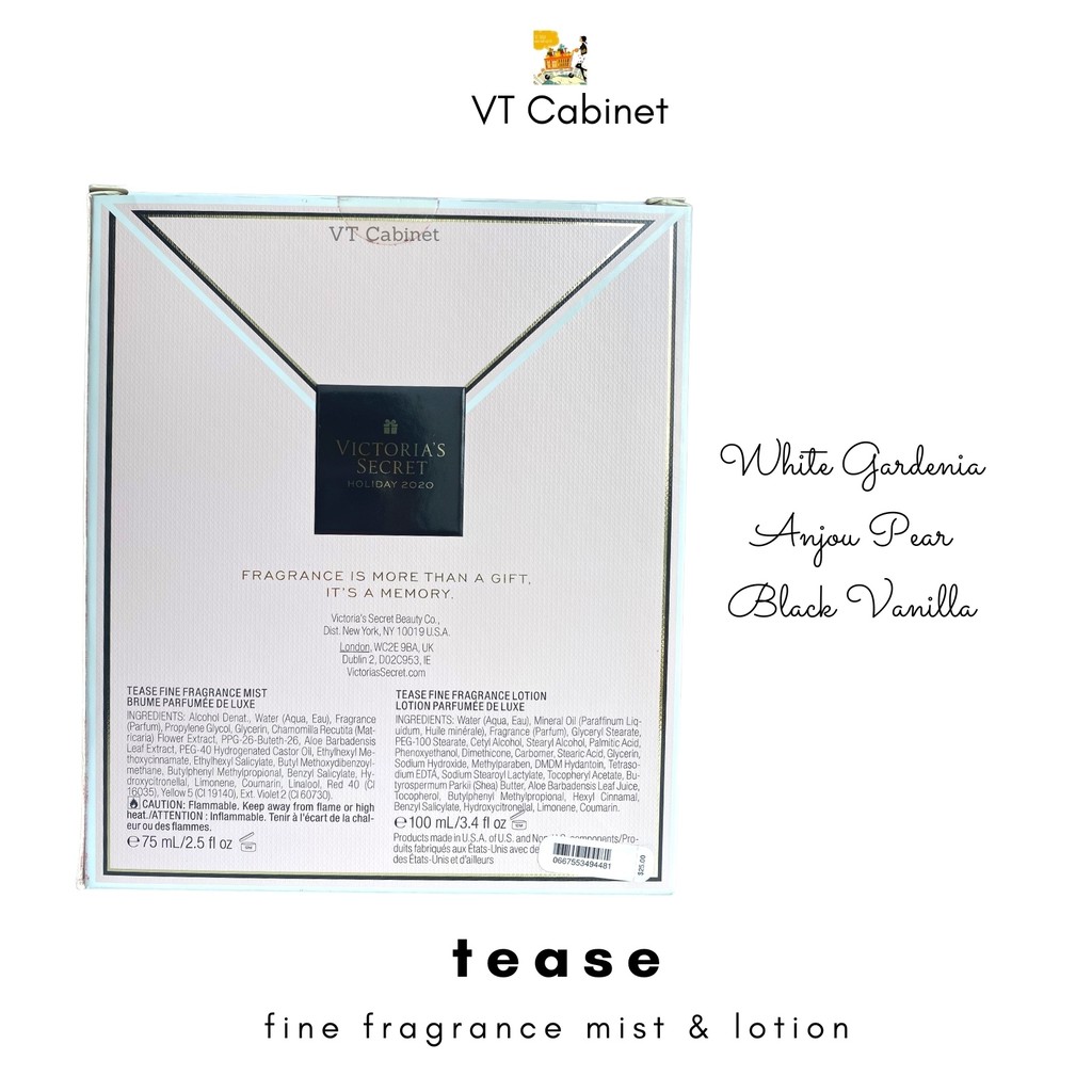 Bộ quà tặng TEASE - [Holiday 2020] Victoria’s Secret Fine Fragrance Mist and Lotion Gift Set