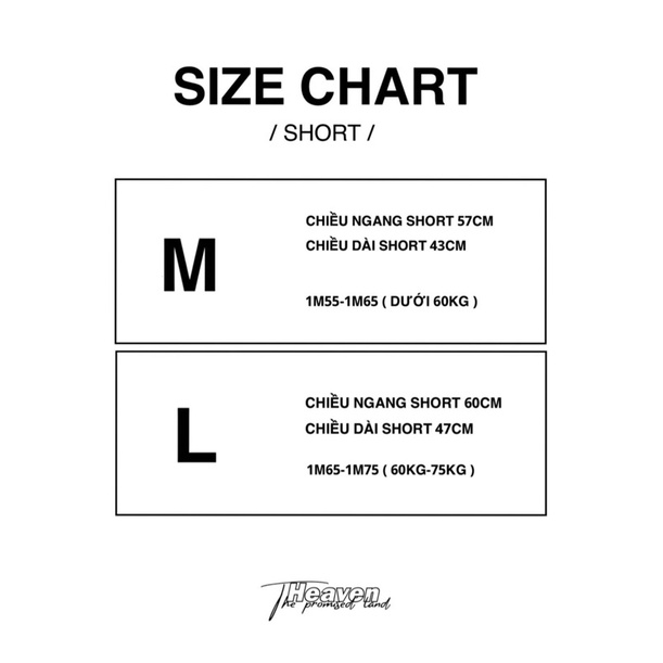 Quần Short Logo Heaven ( Trắng, Đen, Xám ) | BigBuy360 - bigbuy360.vn