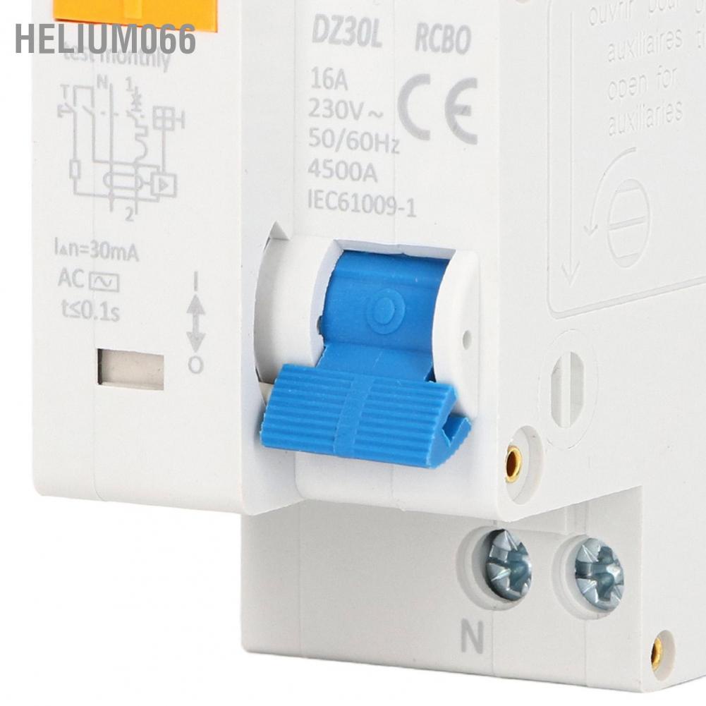 Bộ ngắt mạch 230V Loại C Công tắc bảo vệ chống rò rỉ quá tải quá áp điện tử 16A Heliu