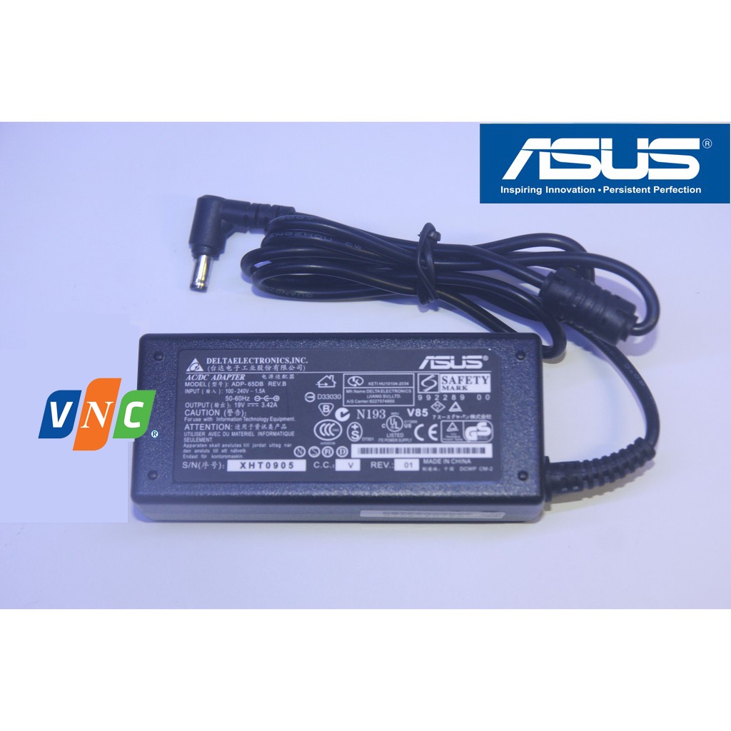 Sạc laptop Asus 19V 3.42A (New 100%) chân To 5.5mm