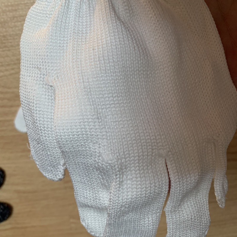 Găng tay lao động (1 đôi) Găng tay bảo hộ sợi len màu trắng 30g