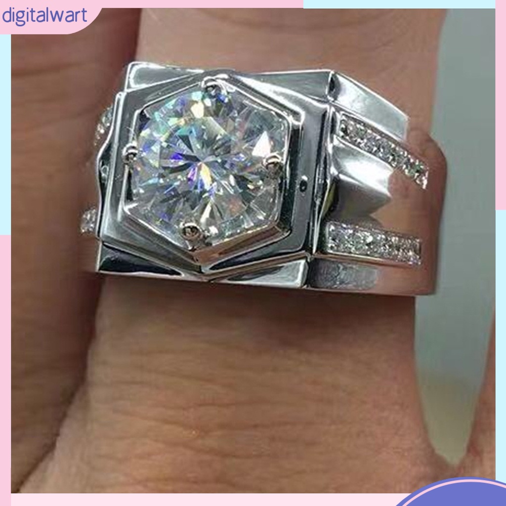 Nhẫn hợp kim đính đá kiểu dáng thời trang sang trọng dành cho nam