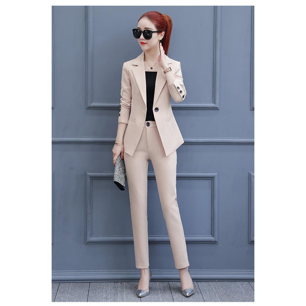 Set nguyên bộ áo Vest quần dài tay đính nút