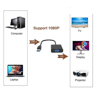 Cáp Chuyển Đổi Tín Hiệu Usb 3.0 Sang Vga