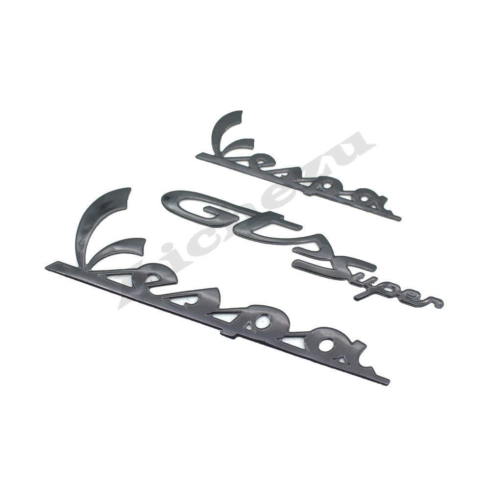 Logo 3D Bằng Nhựa Trang Trí Xe Vespa GTS Super 250 300 Sprint Primavera 150 GTV 125 200 LXV 3M
