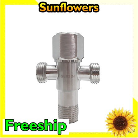Van khóa nước chia giảm áp inox SUS304 chữ F và chữ T cao cấp - Sunflowers