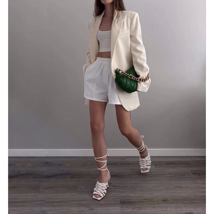 Áo khoác blazer Zara xuất độn vai