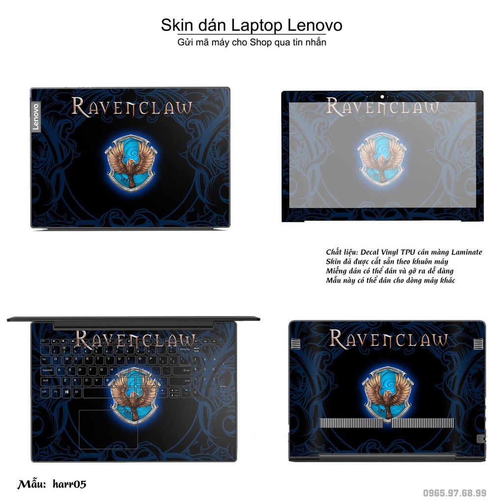 Skin dán Laptop Lenovo in hình Harry Potter (inbox mã máy cho Shop)