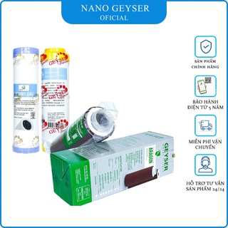 Bộ 3 lõi lọc nước 123 nano geyser dùng cho geyser eco 8, geyser tk