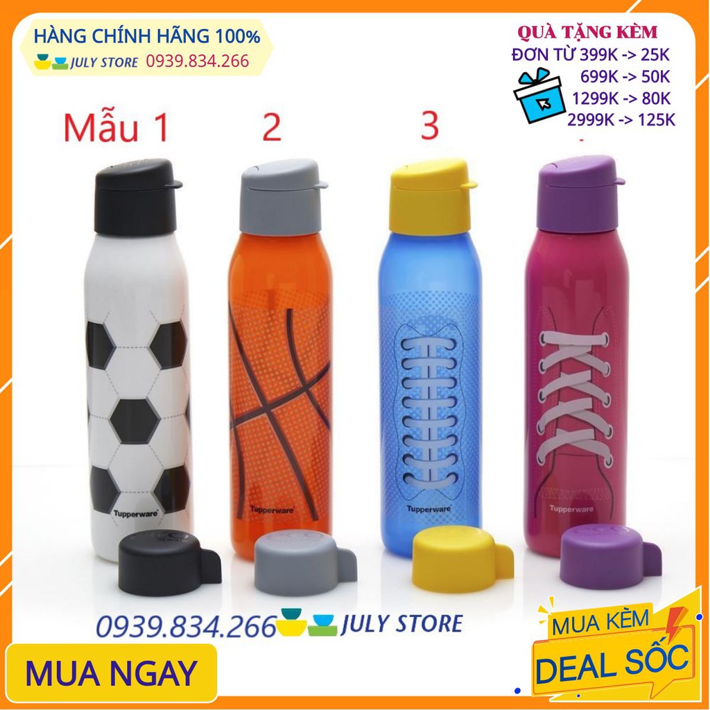 Bình nướcFreeship Tupperware Fancy 500ml mẫu mới 2021