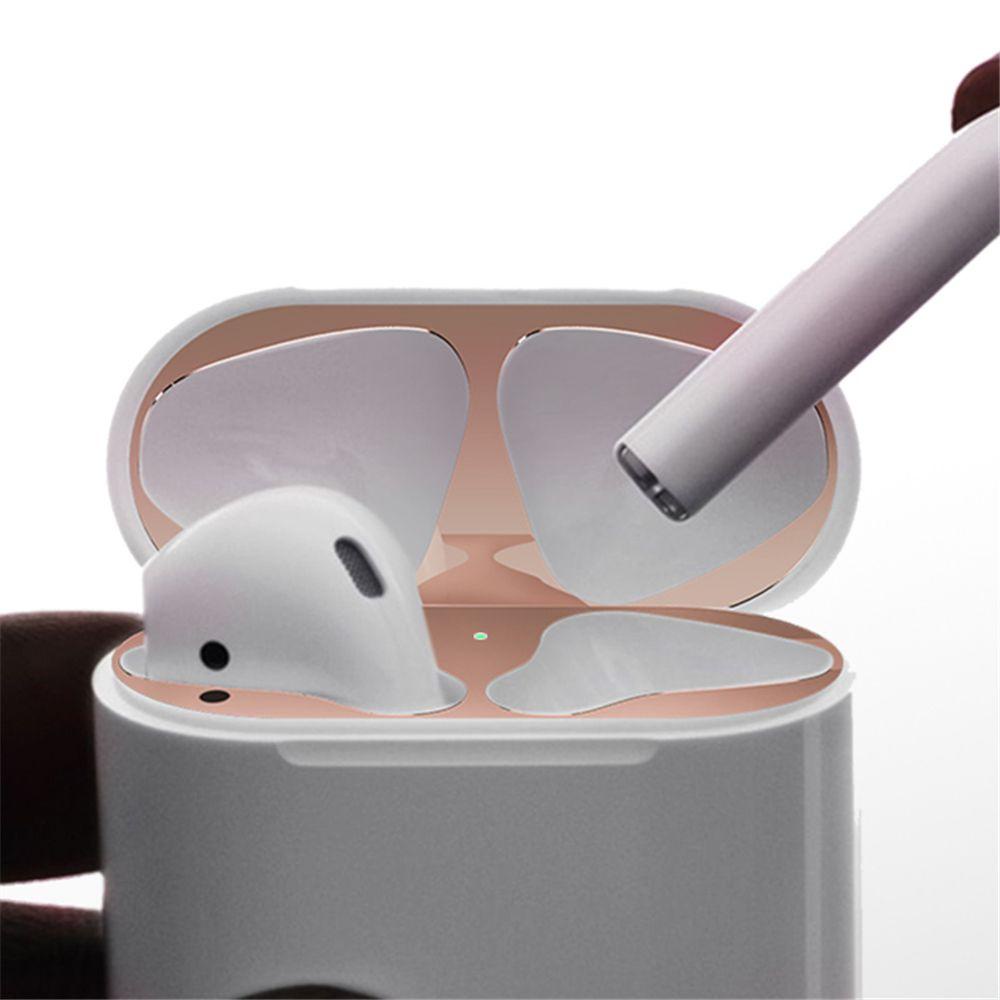 MYRONGVN Miếng Dán Kim Loại Mạ Điện Bảo Vệ Hộp Sạc Tai Nghe AirPods Pro