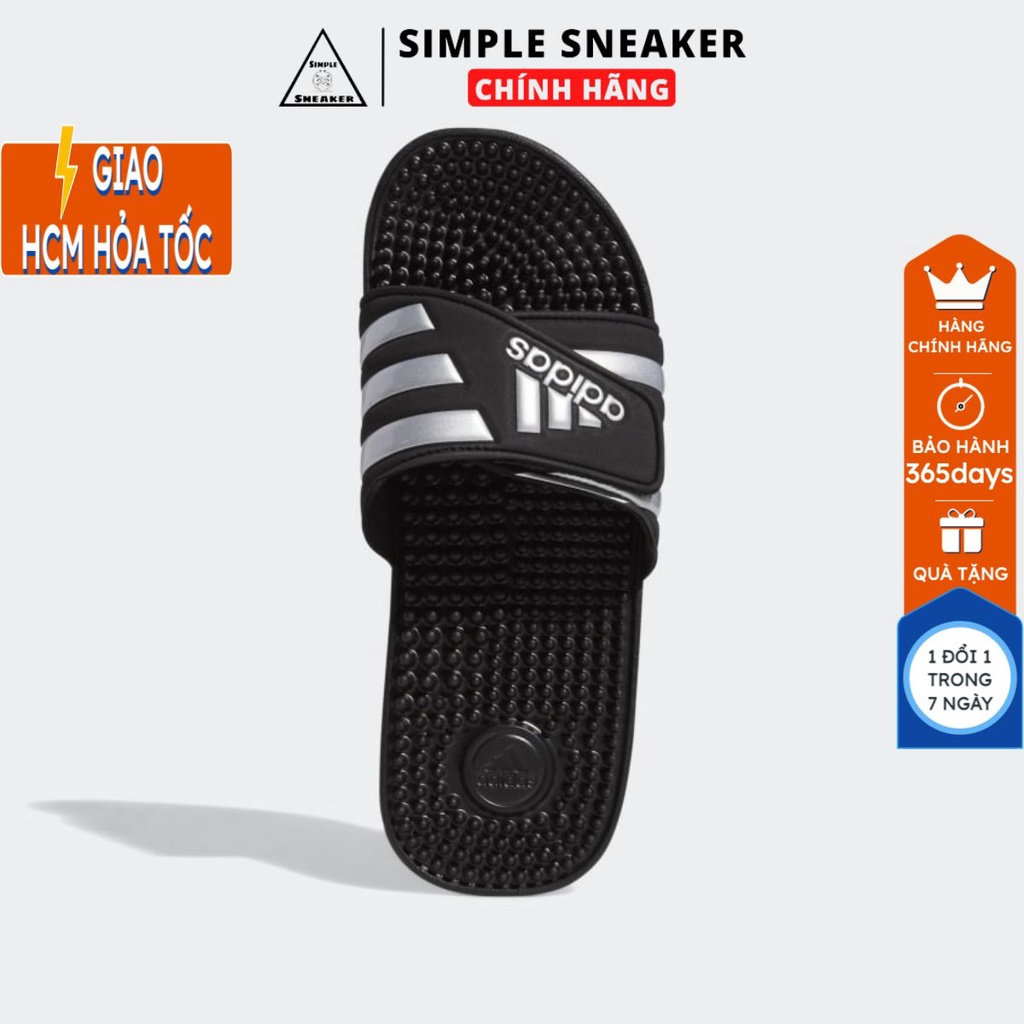 Dép Adidas Chính Hãng FREESHIP Adidas Adissage Slides - Dép Quai Ngang Dán Massage Chân Thư Giản- [G28843]