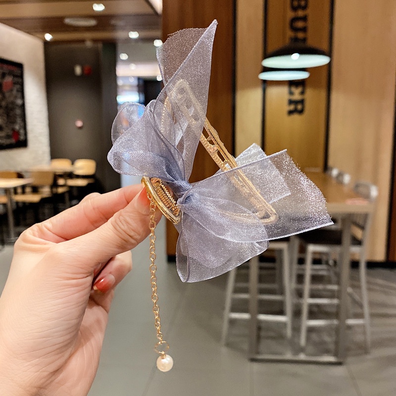 Kẹp Tóc Dạng Lưới Đính Ngọc Trai Giả 2022