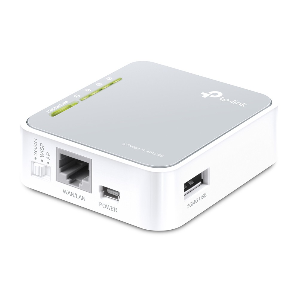 [Mã ELMALLCOIN hoàn 8% xu đơn 499K] TP-Link Bộ phát wifi di động 3G 4G (sử dụng USB) Chuẩn N 300Mbps TL-MR3020