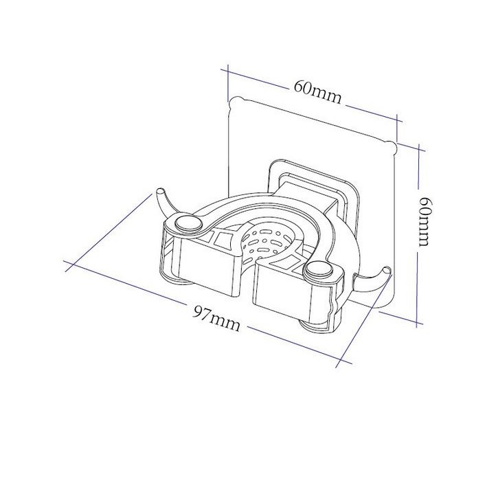 (Mẫu 2) Móc dán tường chịu lực kẹp giữ cây lau nhà, chổi đa năng KN STORE (loại keo tốt)