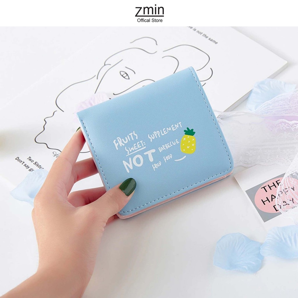 Ví bóp nữ mini cầm tay Zmin, chất liệu cao cấp có thể bỏ túi - V020