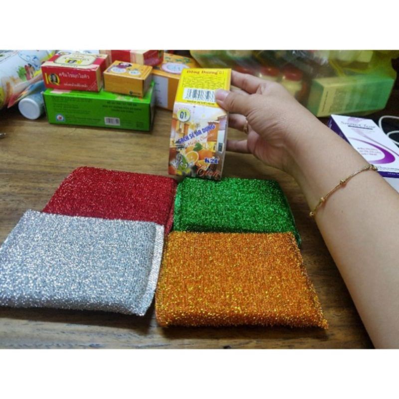 combo 4 Miếng Rửa Bát Chén Siêu Sạch