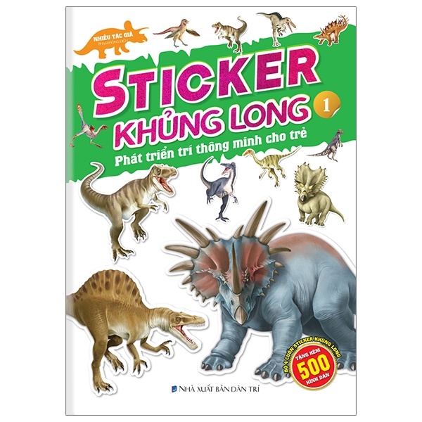 Sách-Combo 2c sticker khủng long phát triển trí thông minh tập 1 &amp; 2 (8 trang sticker dán hình)