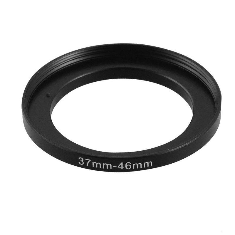 2 Pcs Camera Parts Lens Filter Step Up Ring Adapter Black, 37mm-46mm & 46mm-62mm