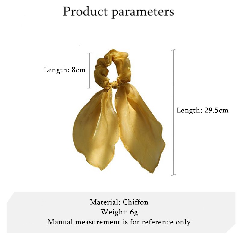 Dây Cột Tóc Ruy Băng Dài Bằng Satin Thắt Nơ Phong Cách Hàn Quốc Ngọt Ngào Cho Nữ