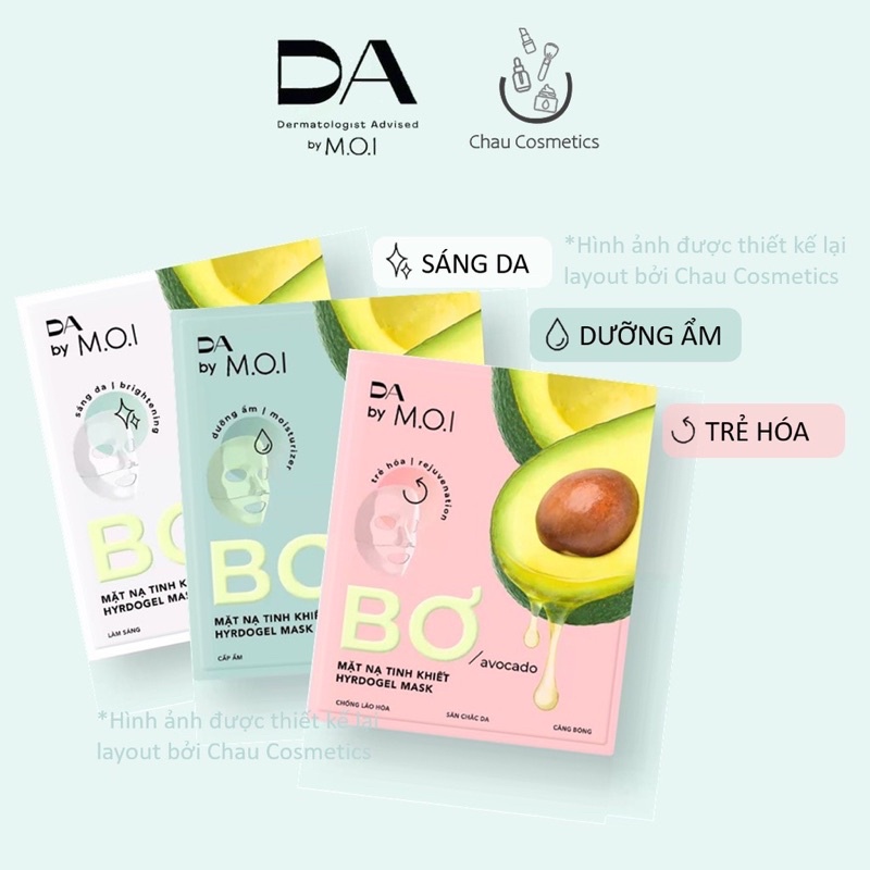 Mặt Nạ Bơ Tinh Khiết DA By MOI Cosmetics CHÍNH HÃNG Dưỡng Ẩm Trắng Sáng Trẻ Hoá Da