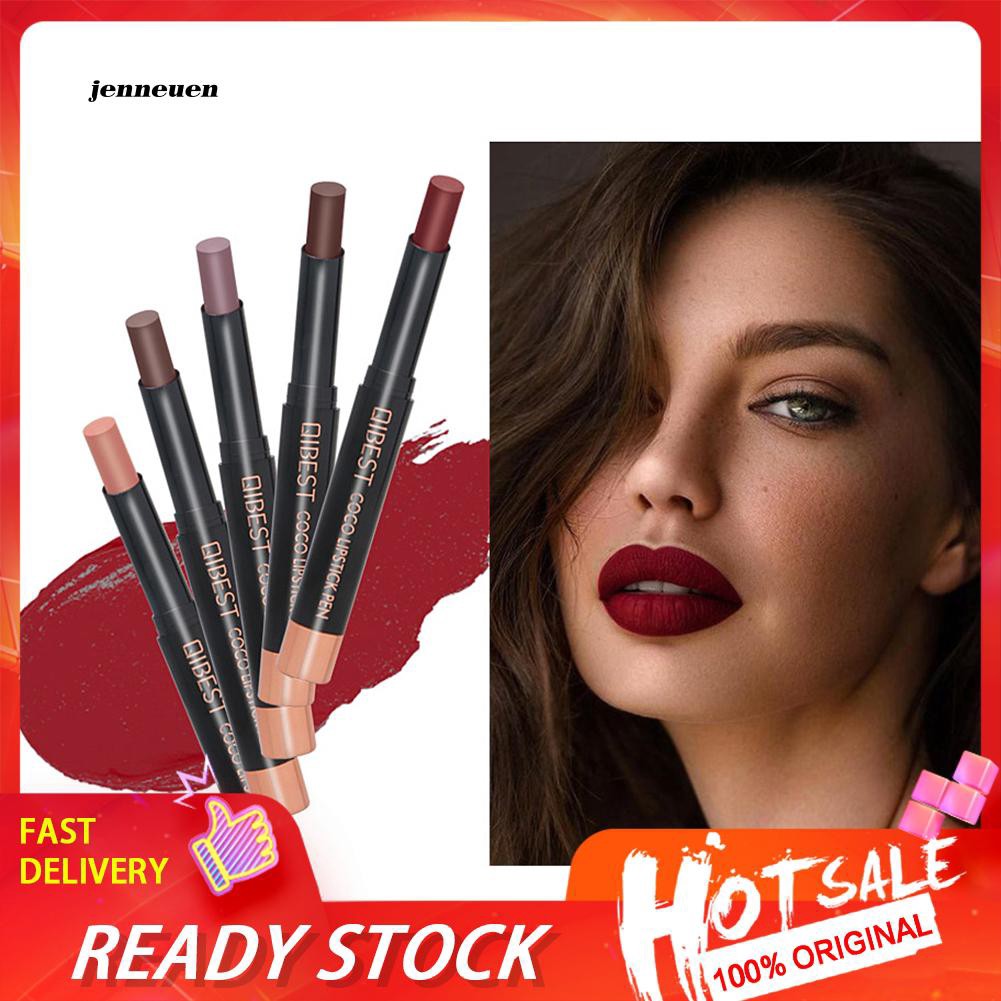 [Hàng mới về] Son môi màu lì dạng bút Qibest trang điểm làm đẹp lâu trôi quyến rũ