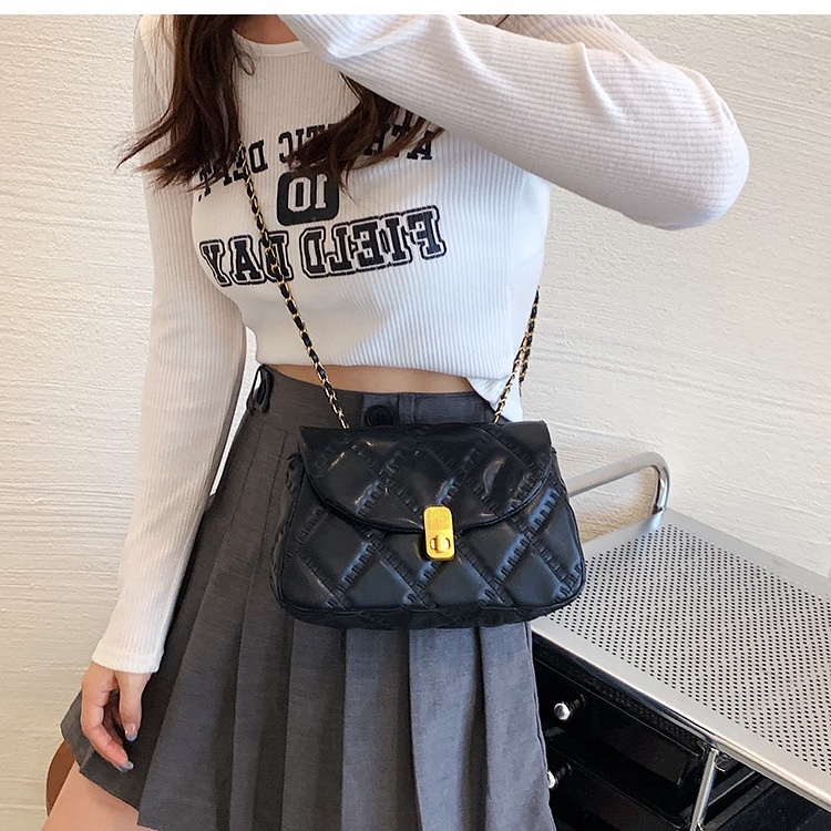 Túi Đeo Vai Có Dây Xích Thêu Họa Tiết Tinh Tế Thời Trang Cho Nữ