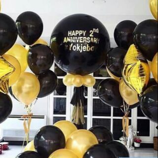 Sét bóng jumbo đen 90x90 đủ phụ kiện làm bóng