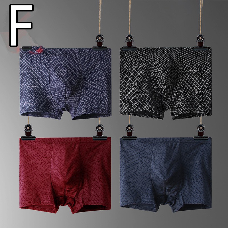 SMY Bộ 4 quần lót boxer mềm mại và thoáng khí cho nam giới