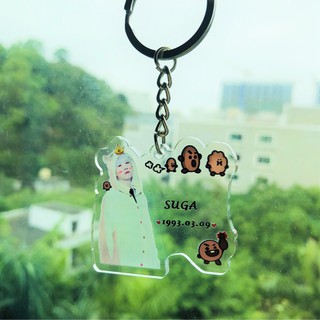 Móc khóa trong Bangtanboy chibi mặc bộ thú