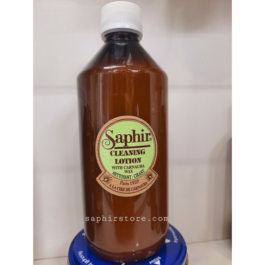 Saphir cleaning lotion sữa làm sạch và đánh bóng da trơn patina và da nubuck 500ml