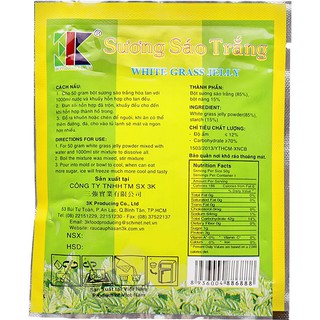 BỘT THẠCH SƯƠNG SÁO TRẮNG 50G