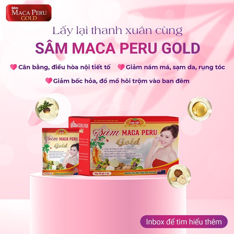 [CHÍNH HÃNG] Sâm Maca Peru Gold cân bằng nội tiết tố, đẹp da đẹp dáng