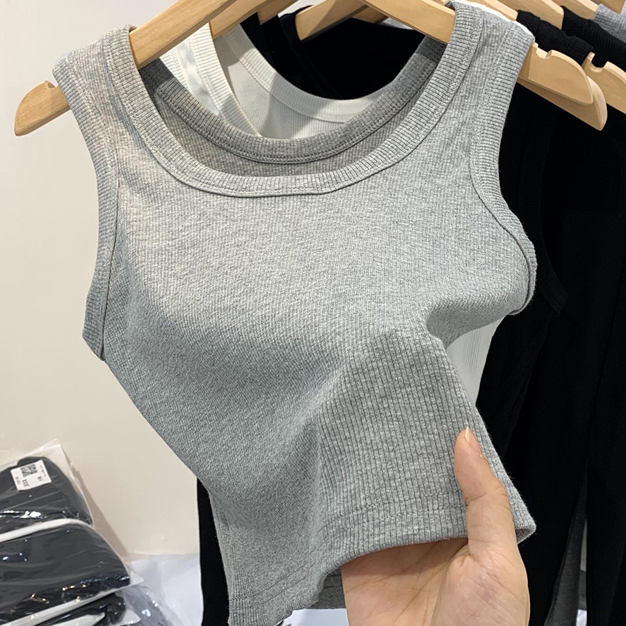 SUXI Áo Ba Lỗ Màu Sắc Đơn Giản Thời Trang Mùa Hè Cho Nữ